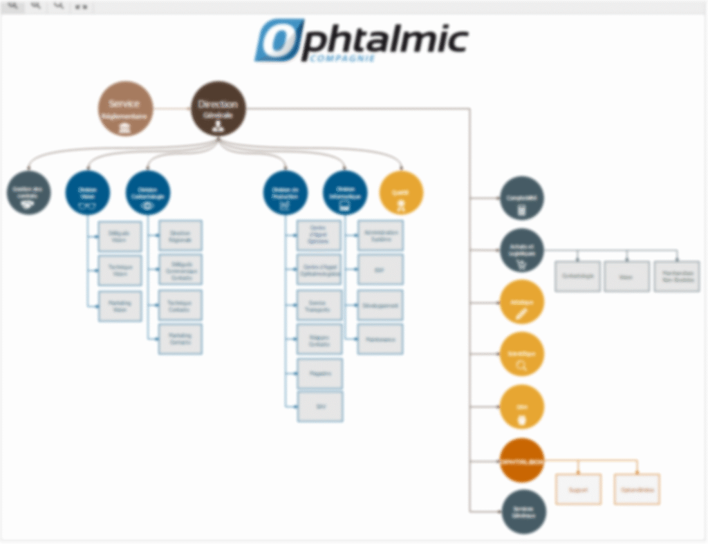 blurred ophtalmic organizational chart