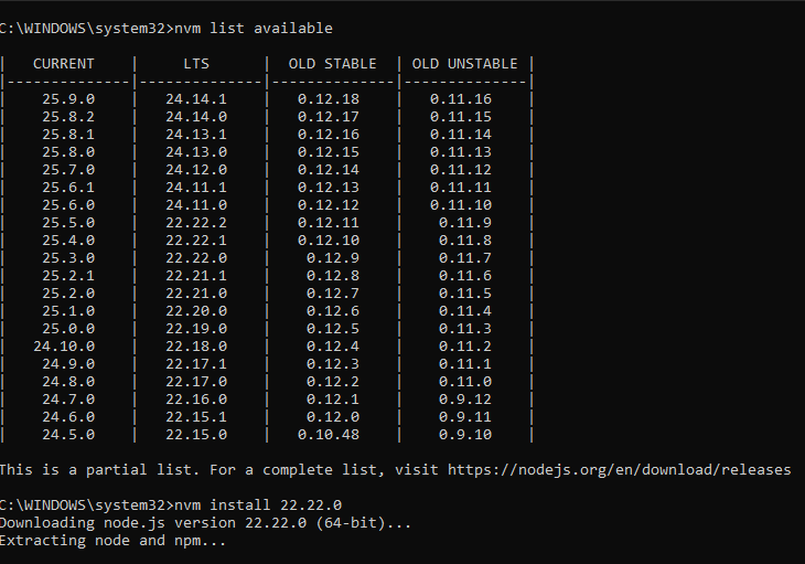 Install node in your SPFx development environment setup