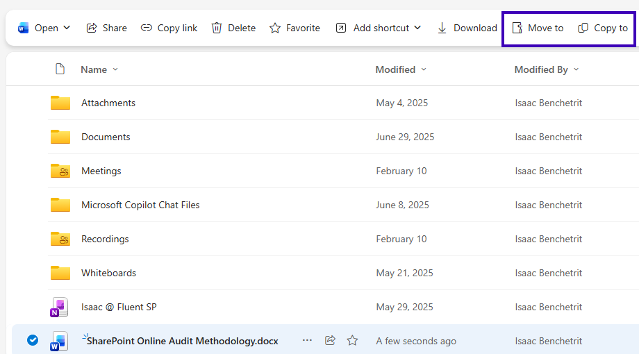 העברת קבצים מ OneDrive ל SharePoint